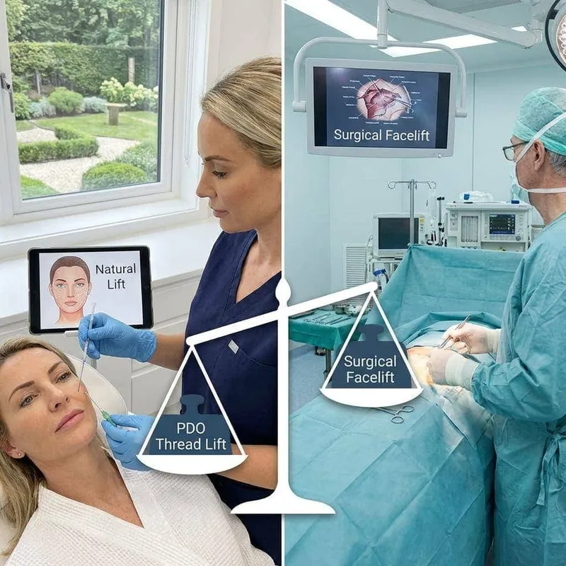 PDO Thread Lifts vs Surgical Facelift: The Better Choice for Natural Facial Rejuvenation