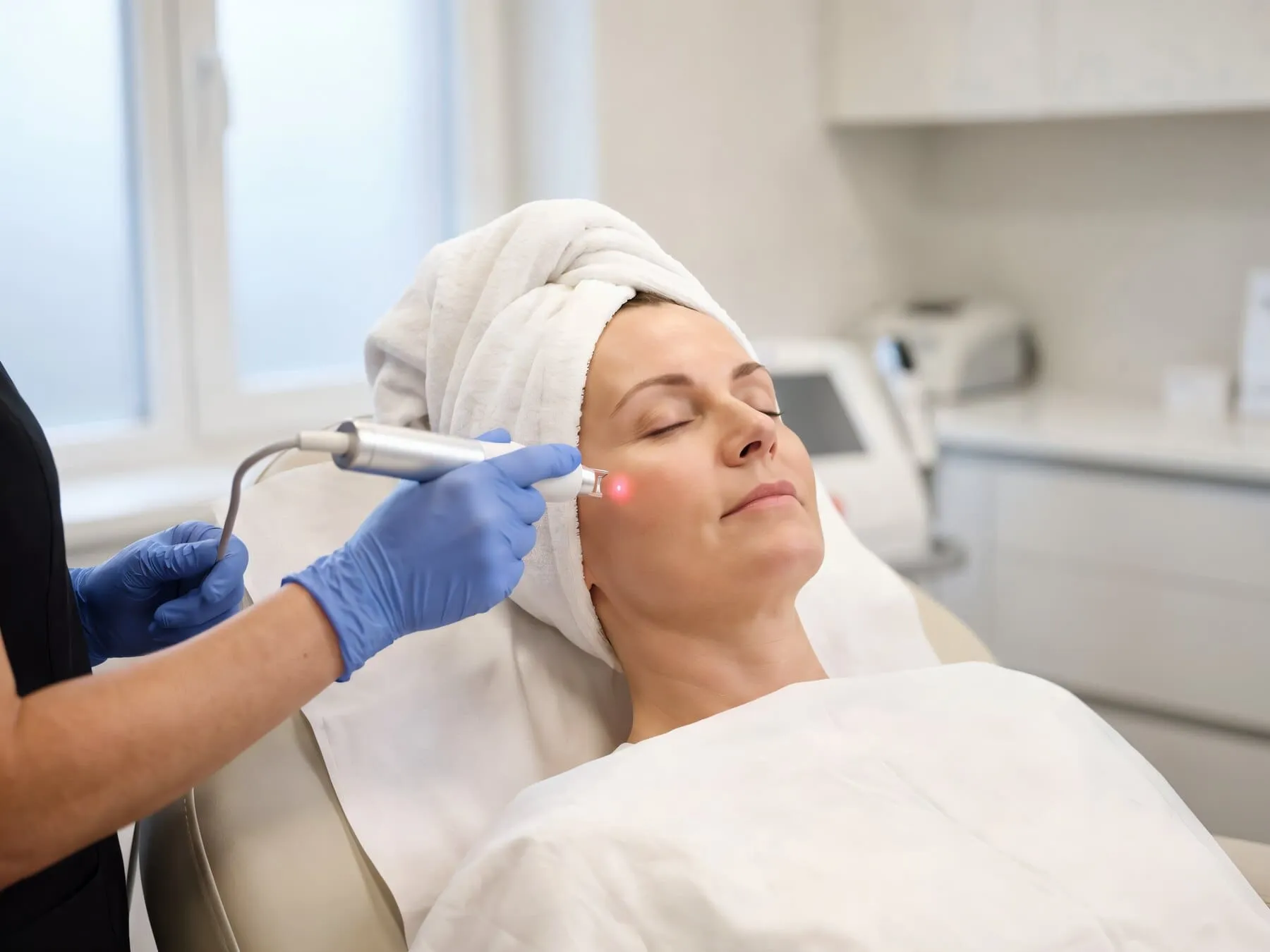 Fotona 4D facelift laser treatment along the jawline at Medrein Health