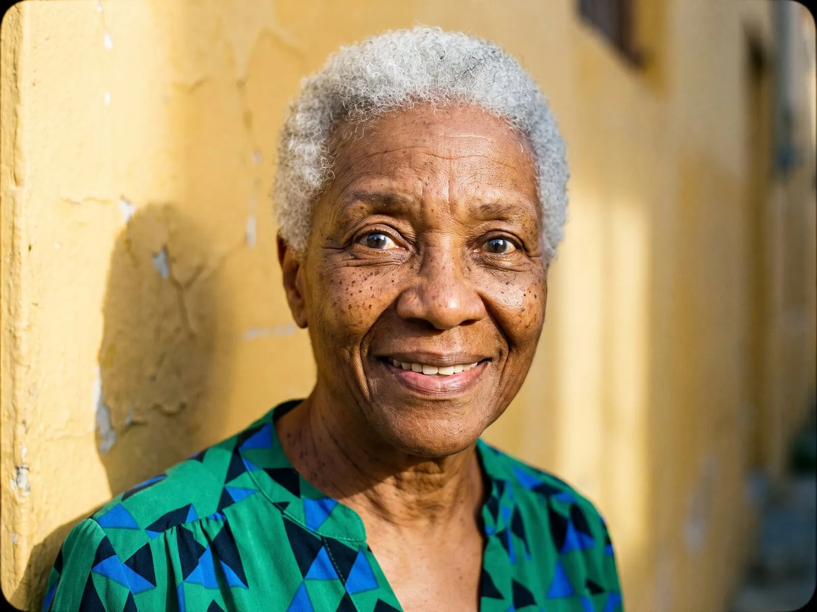 A woman in her seventies photographed close and unretouched, the kind of healthy-aging patient longevity peptide protocols at Medrein Health are built for