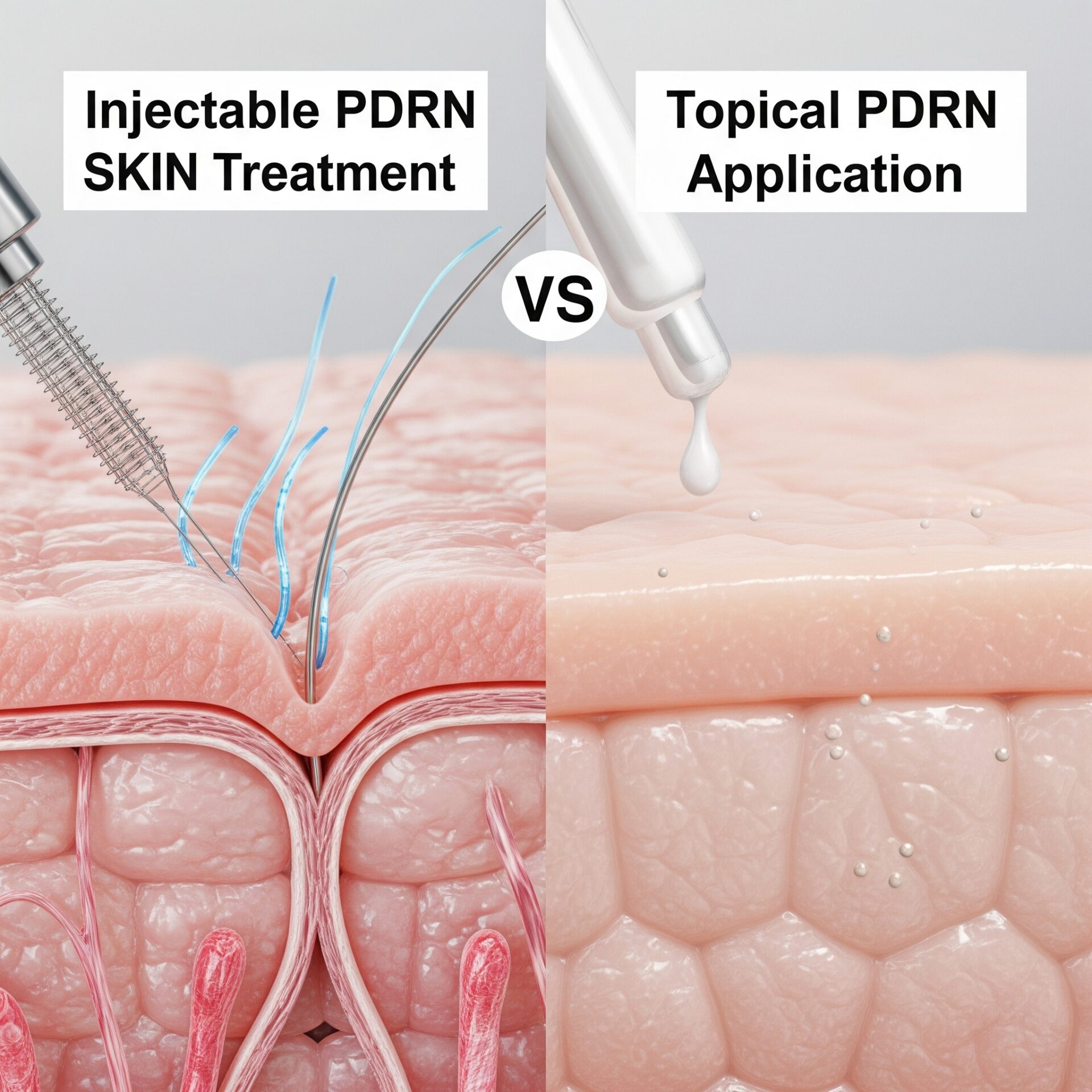 PDRN Injectables vs. Topical Formulas